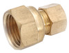 Pipe Fitting, Adapter, Lead Free Brass, 1/2 Female Compression x 3/8 In. Male Compression