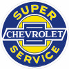 Metal Sign, "Chevrolet Super Service", 12 x 12 In. (4 pieces)