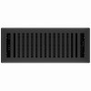 Signature Series Floor Register, Black Iron Montezuma, Steel, 4 x 12 In.