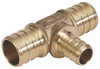 Barb Insert Pipe Tees, Lead-Free Brass, 3/4 x 3/4 x 1/2 In., 10-Pk.