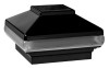 Solar Light Post Cap, Black, 4 x 4 In.
