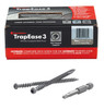 TrapEase 3 Deck Screws, Gray, 75-Pk.