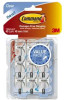 Clear Wire Hooks w/ Adhesive Strips, 9-Hook Pack