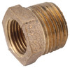 Hex Reducing Bushing, Lead Free Rough Brass, 1/2 x 3/8 In.