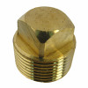 3/4 In. MPT Brass Square Head Plug, Lead Free