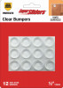Super Sliders 1/2 In. Clear Round Furniture Wall Bumper (12-pack)