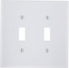 WHT 2-TOGGLE WALL PLATE