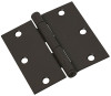 Door Hinge, Interior, Square-Edge, Oil-Rubbed Bronze, 3-1/2 In., 3-Pk.