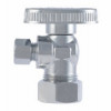 Brass Ball Angle Valve, Quarter Turn, 1/2 x 1/4 In.