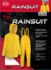 2-PC Rainsuit, Jacket, Bib Pants, Yellow PVC, XL