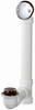 Tub Drain Assembly, Plastic, White, 1-1/2 In.