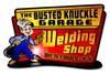 3D Embossed Metal "Busted Knuckle Garage" Sign, Indoor/Outdoor Use
