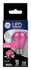 LED Party Light Bulb, A15, Pink, Soft White, 50 Lumens, 3 Watt (4 pieces)