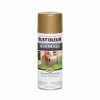 Stops Rust Spray Paint, Gold Hammered, 12-oz.