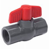 Threaded Ball Valve, Gray PVC, Schedule 80, 3/4 In.
