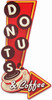 3D Embossed Metal "Donuts & Coffee" Sign, Indoor/Outdoor Use
