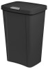 Kitchen Wastebasket, Touch Top, Black, 13-Gal. (4 pieces)