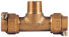 Water Service Tee, Lead Free, CTS PAK x MIP, 3/4 In.