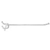 Pegboard Single Hook, Zinc-Plated, 1/4 In., 6 In.