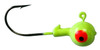 Jig Head, Size 1 Hooks, Round Head, Chartreuse, 1/8 oz., 10-Pk.