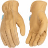 Women's AquaHide Cowhide Gloves, Water Resistant, Floral Pattern, M