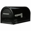 Reliant Large, Locking, Post-Mount Mailbox, Black Steel