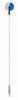 Telescopic Driveway Marker, Blue/White, 46 to 72-In.