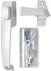 Push Button Door Latch, Out Swinging, White