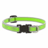 Adjustable Puppy & Small Dog Collar, Reflective Green Diamond Pattern, 1/2 x 8 - 12-In.