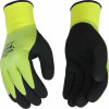 HydroFlector Waterproof Gloves, Thermal Shell, Coated Latex, Men's M