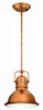 LED Mini Pendant Light, Dimmable, Washed Copper, 9-Watt