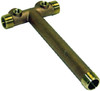 Tank Tee, Brass, 13 x 1-1/4-In.