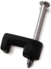 Coaxial Cable Staples, Black, 1/4-In., 25-Pk.