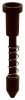 Window Screen Plunger Latches, 3/4 x 3/8 or 7/16 In., Black, 25-Pk.