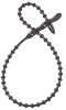 Beaded Cable Ties, Reusable, Black, 12-In., 15-Pk.