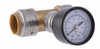 Tee Pressure Gauge Assembly Valve, Brass, 3/4 In.