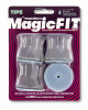 Clear Leg Tips, Protective Bottom, 1-1/4 - 1-3/8 In. Round, 4-Pk.