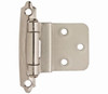 Cabinet Hinge, Self-Closing, Polished Chrome, 3/8 In. Inset, 2-Pk.