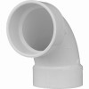 Schedule 40 DWV 90-Degree Pipe Elbow, 1/4 In. Bend, Hub x Hub, 6 In.
