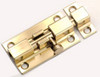 Door Barrel Bolt, Brass, 3 In.