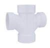 Schedule 40 DWV Double Reducing Sanitary Tee, 2 x2 x 1-1/2 x 1-1/2 In.