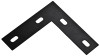 Flat Corner Brace, Black Steel, 1-1/2 x 6-1/2 In.
