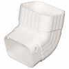 Front Gutter Elbow, Vinyl, White, 2 x 3-In.