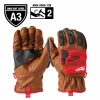 Impact Leather Work Gloves, Cut Level 3, Men's M