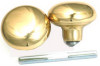 Door Knob Set, Brass, 2-Pk.