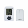 Digital Wireless Thermometer & Clock, White, Indoor/Outdoor