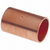 Copper Pipe Coupling With Stop, 1/4 In. CxC