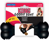 Goodie Bone Dog Toy, Black Rubber, For Power Chewers, 7 In.