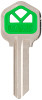 KABA KWIKSET GREEN KEY BLANK (5 pieces)