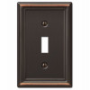 Chelsea Wall Plate, Aged Bronze, Steel, 1 Toggle